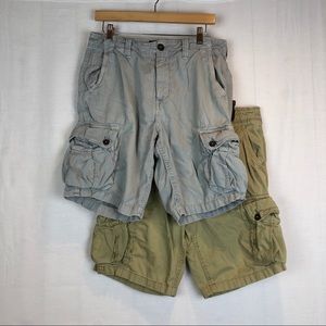 LOT American eagle cargo shorts size 33